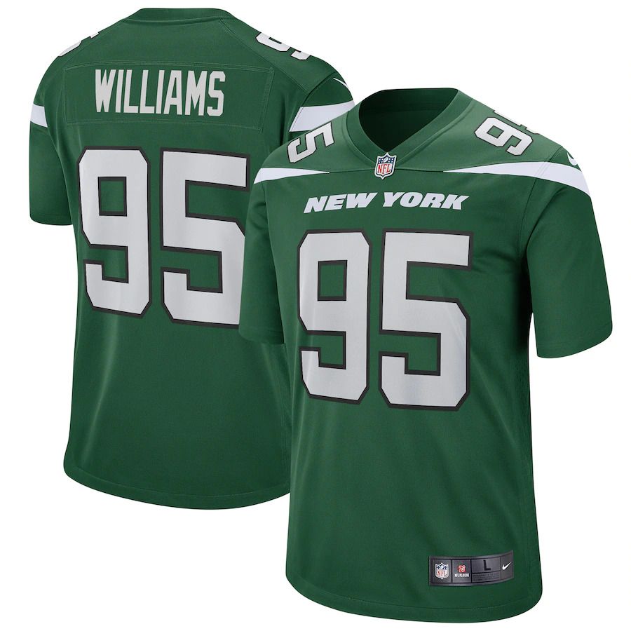 Men New York Jets 95 Quinnen Williams Gotham Green Nike Game Player NFL Jersey